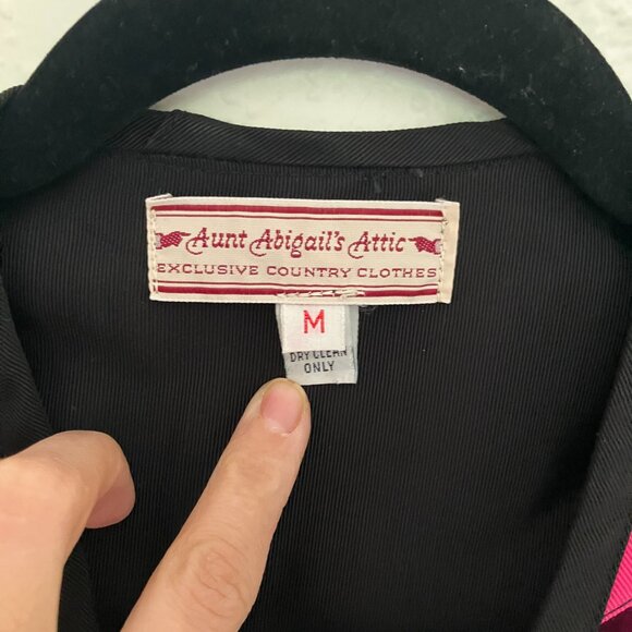 Vintage Aunt Abigail's Attic Striped Fabric Vest Size Medium - Picture 2 of 9